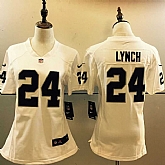 Women Nike Oakland Raiders #24 Marshawn Lynch White Team Color Game Jersey,baseball caps,new era cap wholesale,wholesale hats